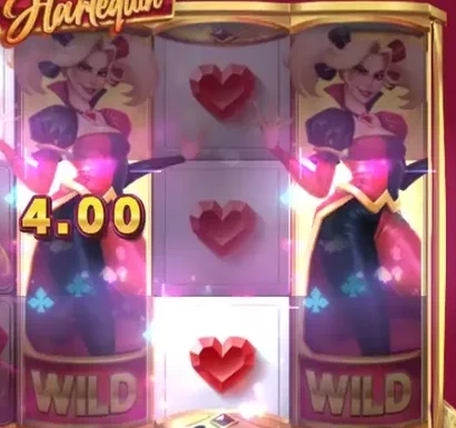 Two stacked Wild Harlequin reels landing together